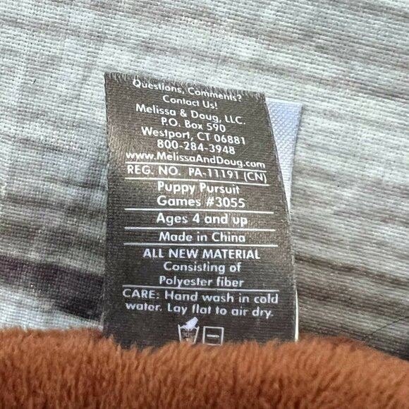 Melissa & Doug Bandit Puppy Dog Plush Brown Patches Cute Soft Stuffed Animal 6” - Picture 3 of 5